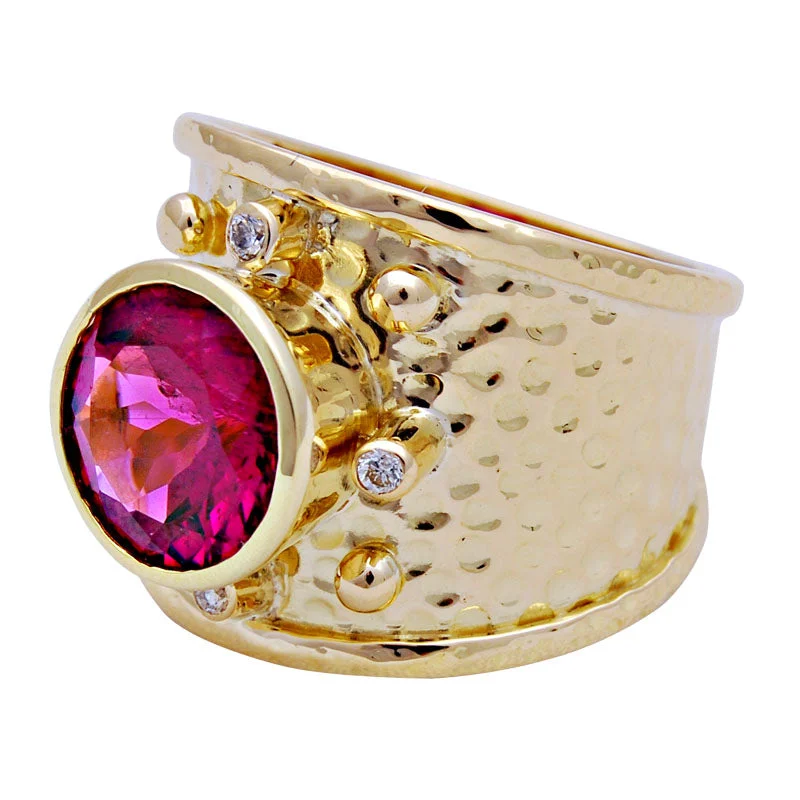 ladies-classic-platinum-rings-Ring-Rubellite and Diamond