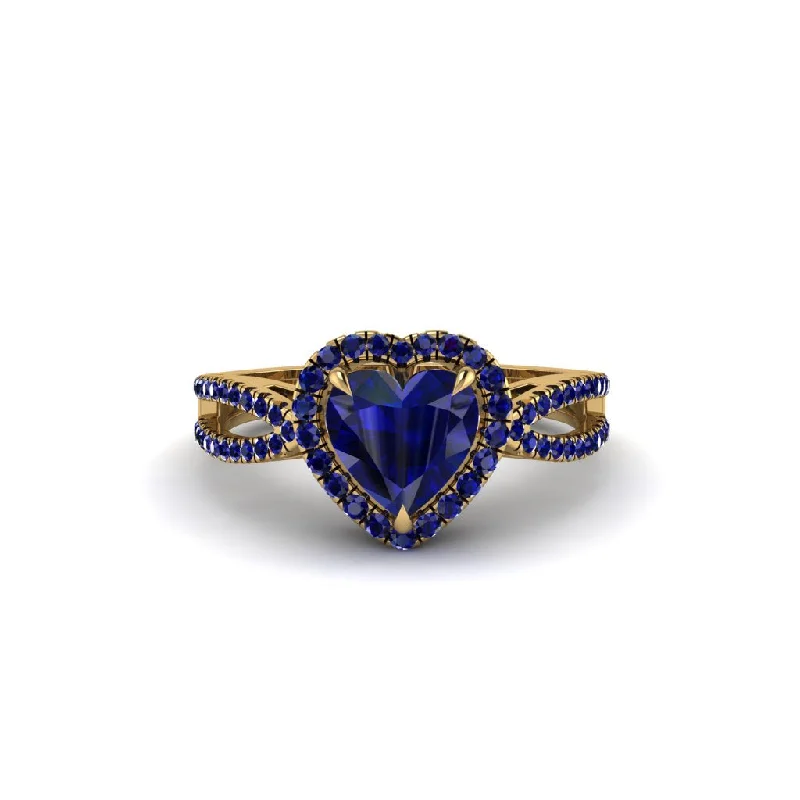 engagement-luxury-emerald-rings-Heart's Sapphire Embrace Engagement Ring - Alison No. 73