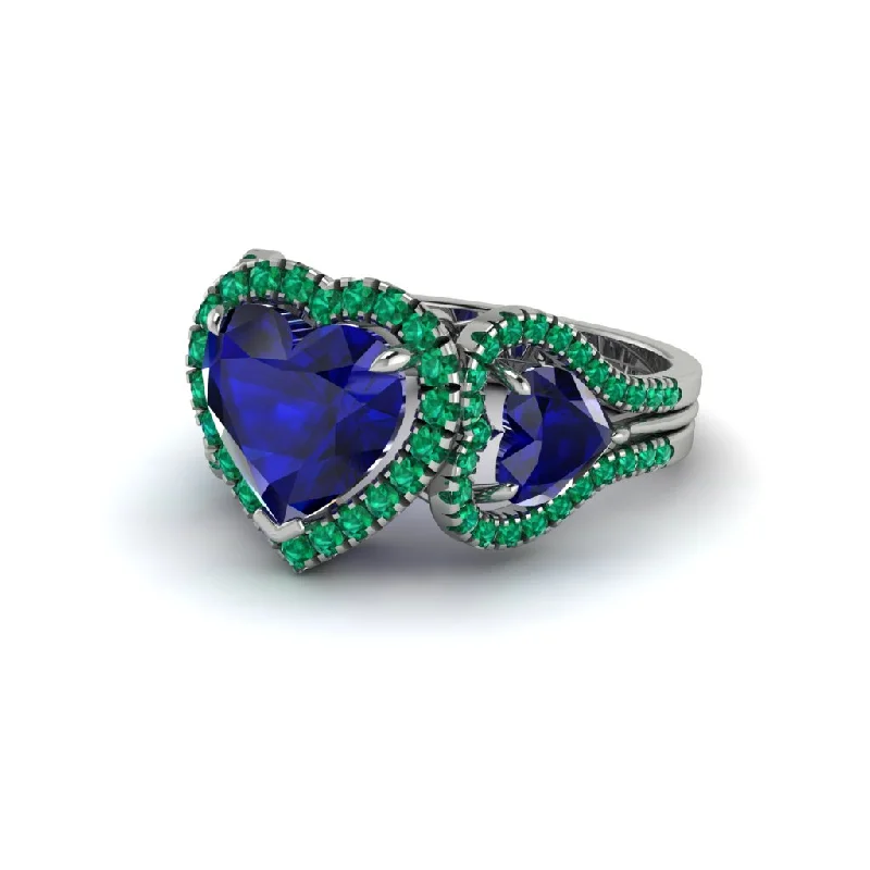 engagement-marquise-cut-platinum-rings-Sapphire Eternal Heartbeat Engagement Ring - Aylin No. 30