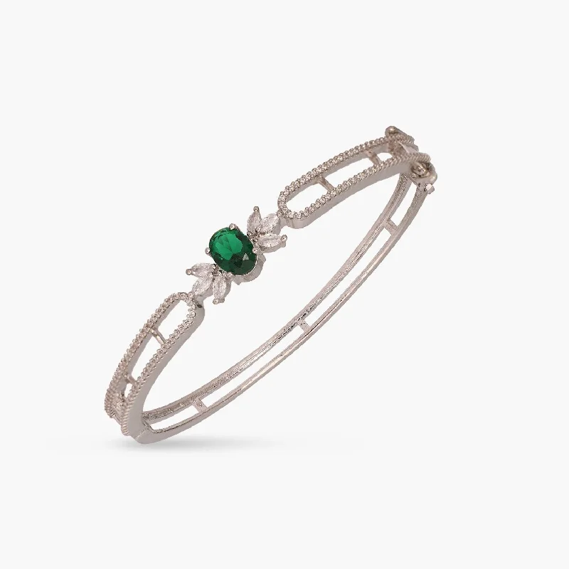 Ladies bracelets for quest elegance -Astra Nakshatra CZ Green Bracelet