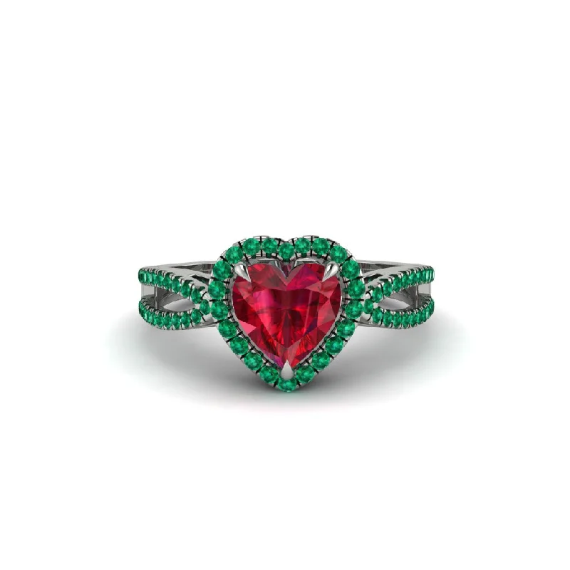 engagement-birthstone-vintage-inspired-rings-Heart's Ruby Embrace Engagement Ring - Alison No. 27