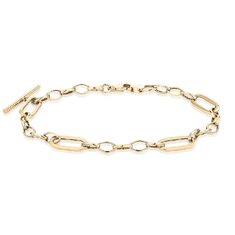 Ladies bracelets for trend elegance -Bracelet in 10 carat yellow gold