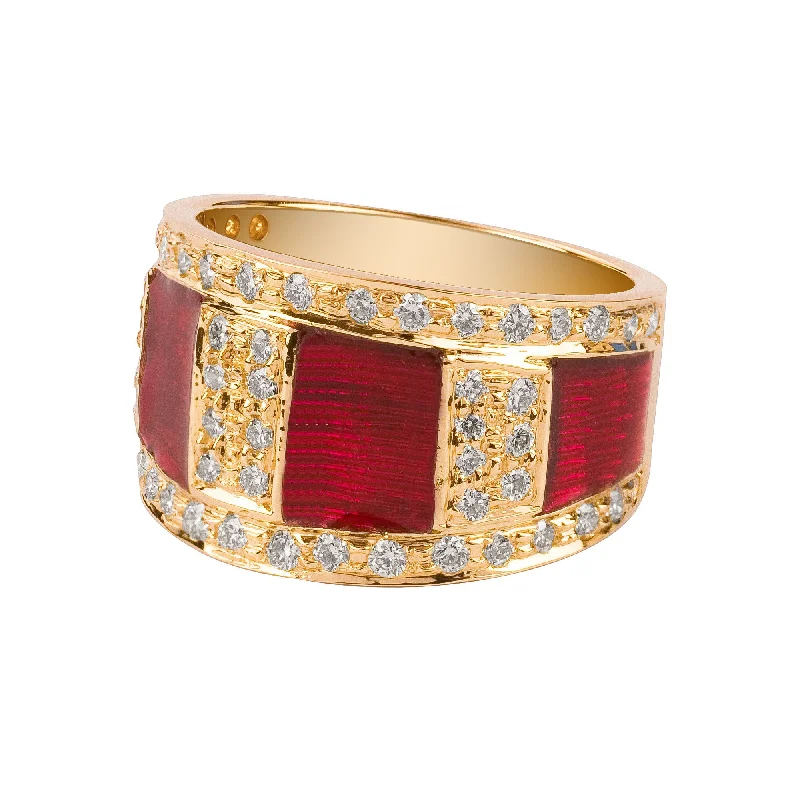 ladies-birthstone-cluster-rings-Ring - Diamond (Enamel)