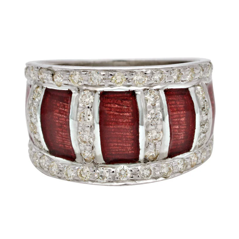 ladies-asscher-cut-rose-gold-rings-Ring-Diamond (Enamel)