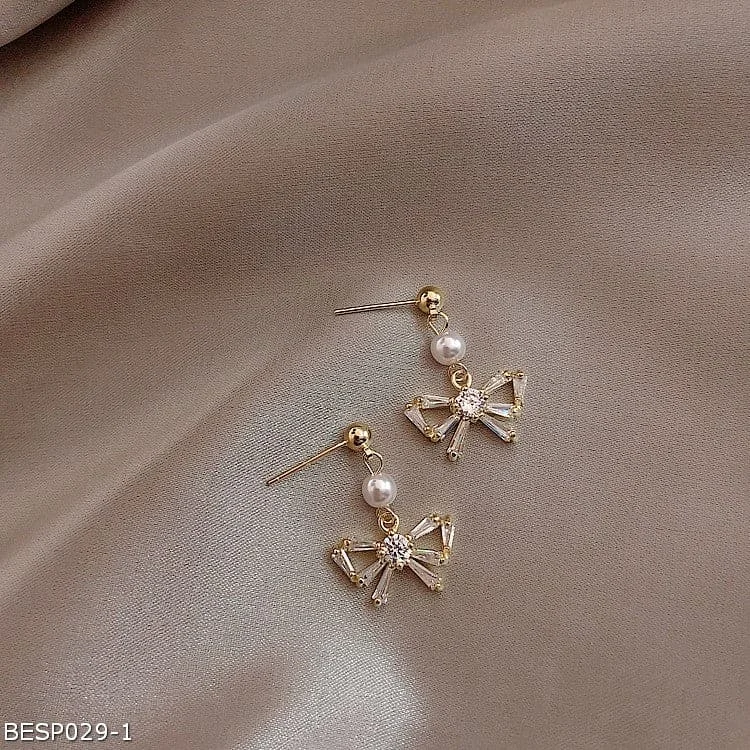 ladies-cross-tassel-earrings-Butterfly stud earrings