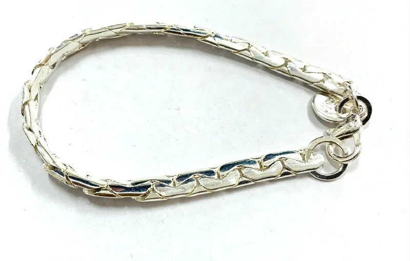 Ladies bracelets for healer charm -Narrow snake chain silver bracelet