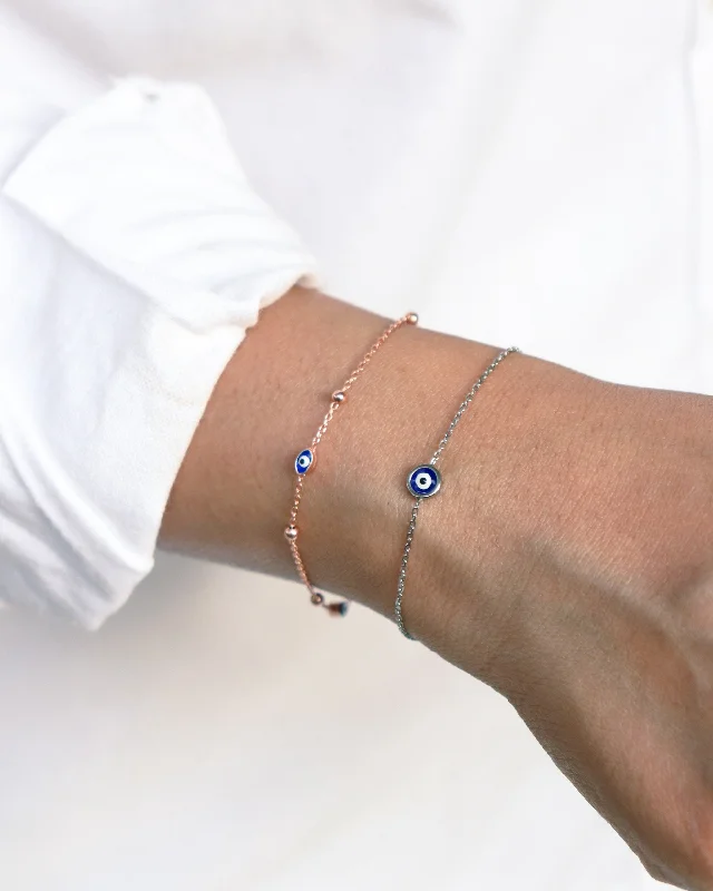 Ladies bracelets with opal accents -Zylar Evil Eye Bracelet