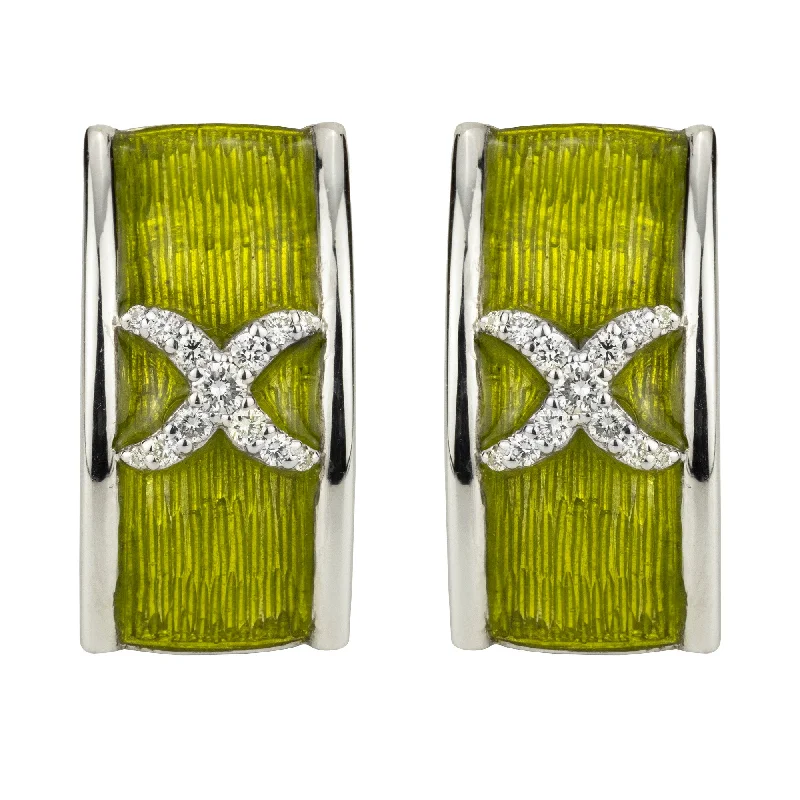 ladies-silver-diamond-earrings-Earrings - Diamond (enamel)