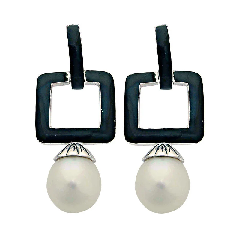 ladies-bridal-teardrop-earrings-Earrings-South Sea Pearl (Enamel)