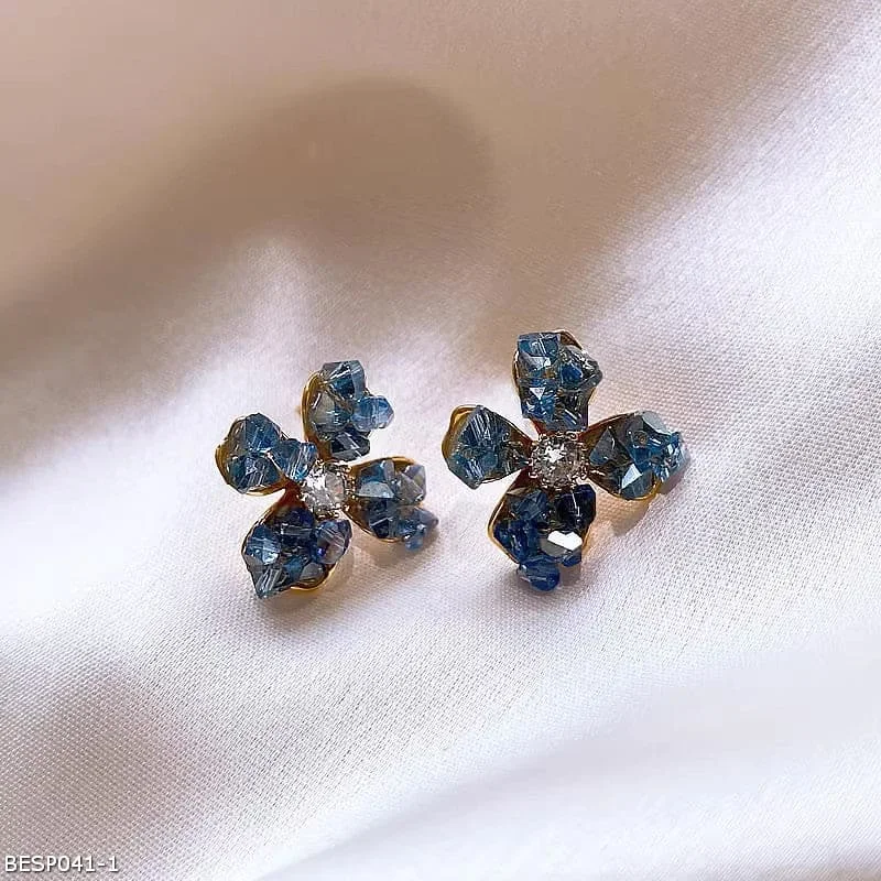 ladies-unique-crystal-earrings-Mori style cystal earrings