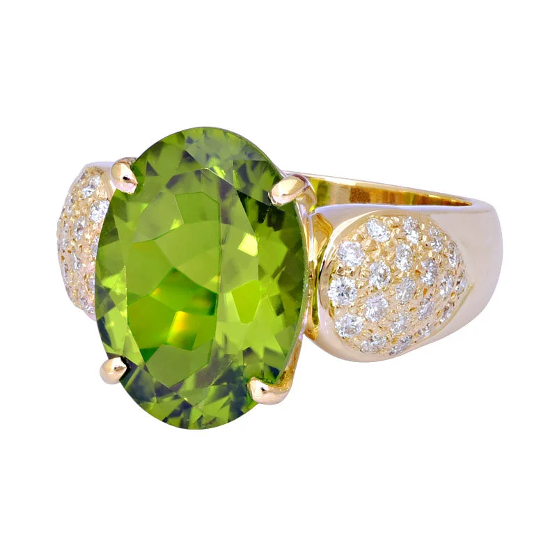 ladies-marquise-cut-sapphire-rings-Ring-Peridot and Diamond