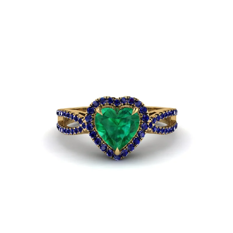 engagement-asscher-cut-sapphire-rings-Heart's Emerald Embrace Engagement Ring - Alison No. 64