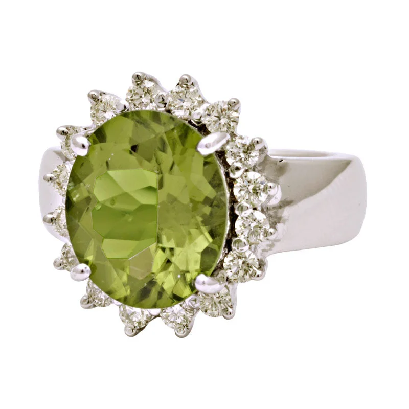 ladies-custom-emerald-rings-Ring-Peridot and Diamond