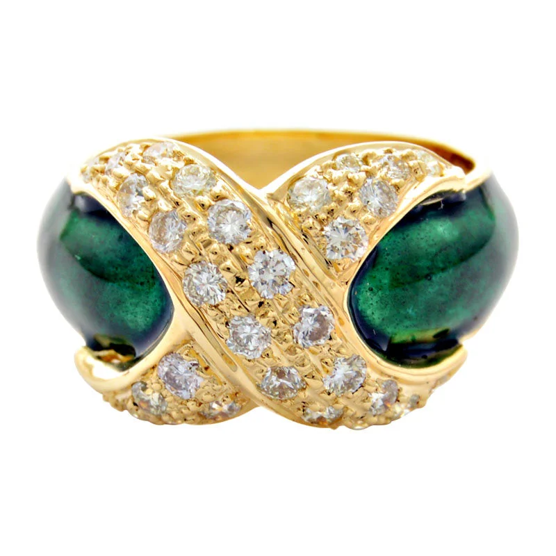 ladies-radiant-cut-emerald-rings-Ring-Diamond (Enamel)