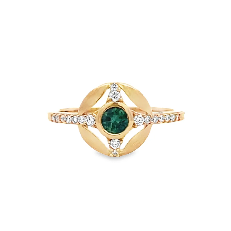 ladies-asscher-cut-emerald-rings-Montana Sapphire and Diamond Ring in Yellow Gold by Parle