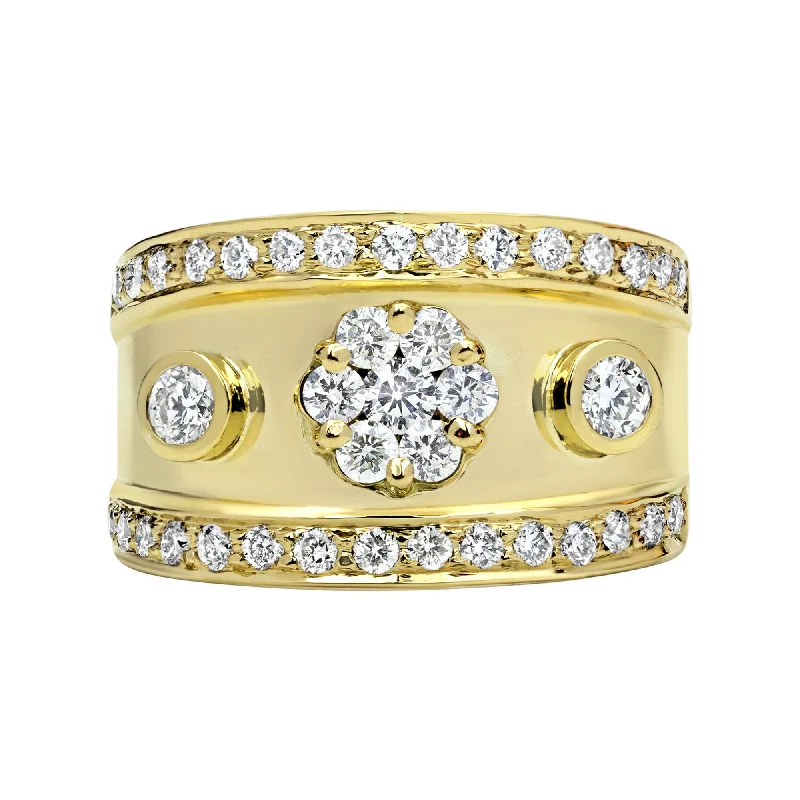 ladies-emerald-cut-rose-gold-rings-Ring - Diamond