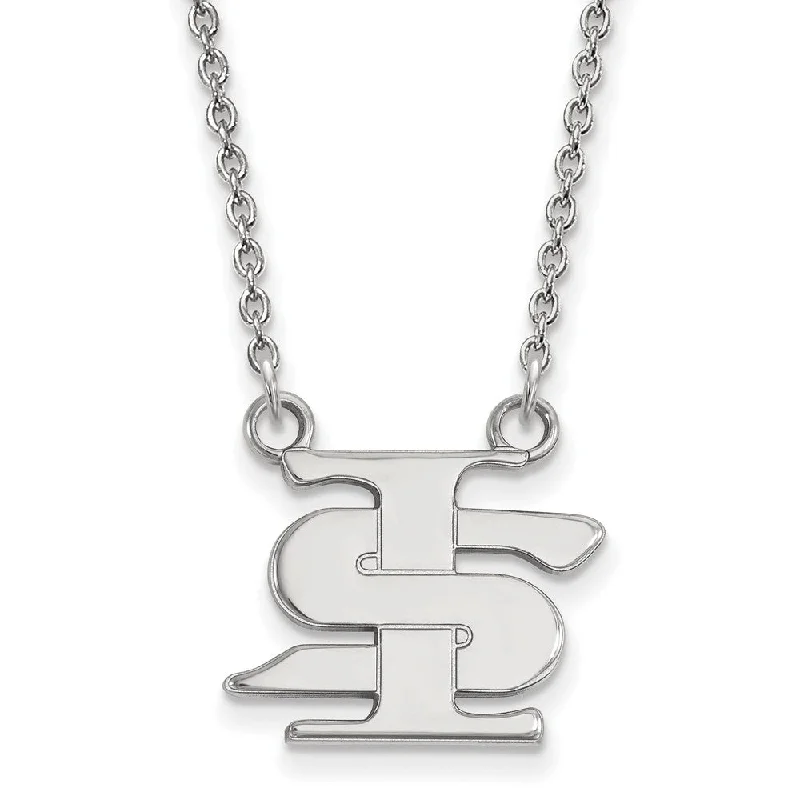 Ladies necklaces for charity vibes -10k White Gold Indiana State Small Pendant Necklace