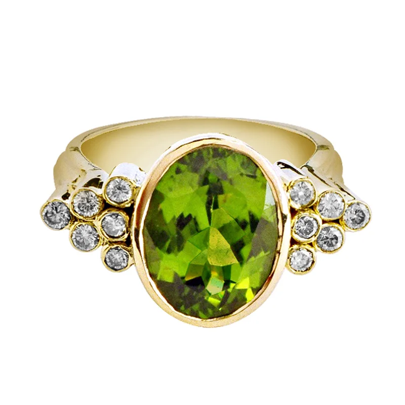 ladies-sapphire-cathedral-rings-Ring-Peridot and Diamond