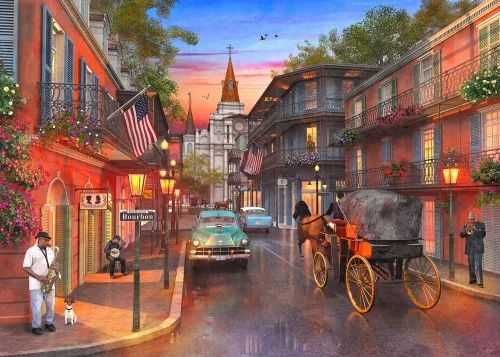 ladies-classic-platinum-rings-Springbok Puzzles Bourbon Street 1000 Piece Jigsaw Puzzle Made in USA by Springbok Puzzles