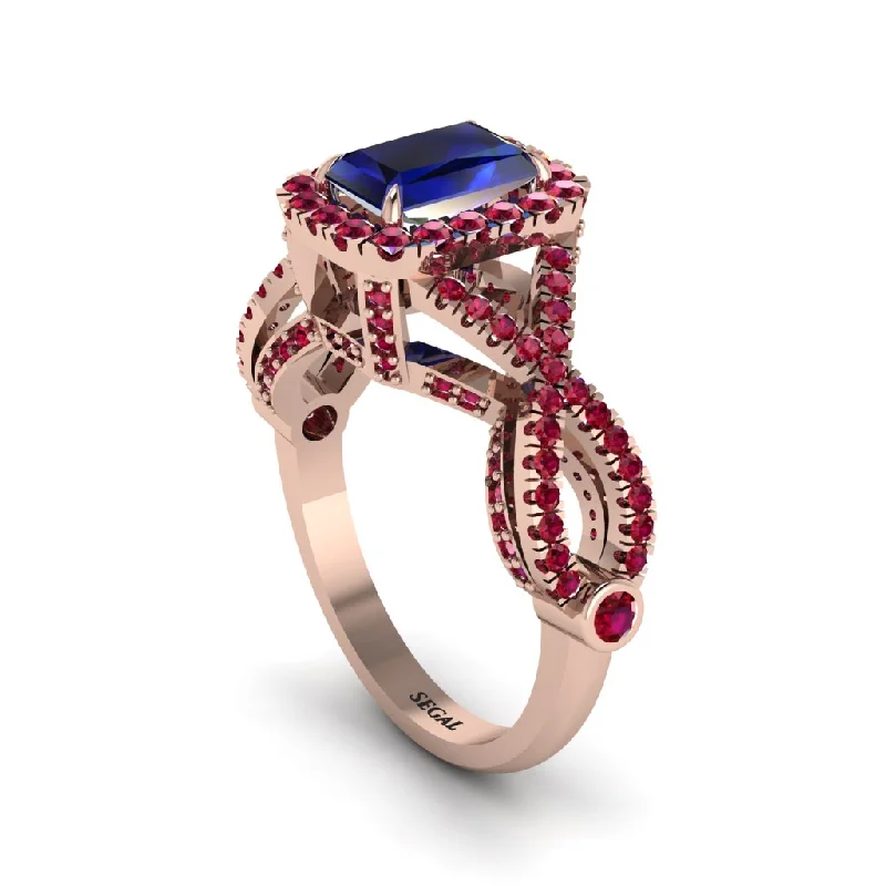 engagement-elegant-tension-set-rings-Sapphire  Halo Radiant Splendor Engagement Ring - Kaylani No. 59