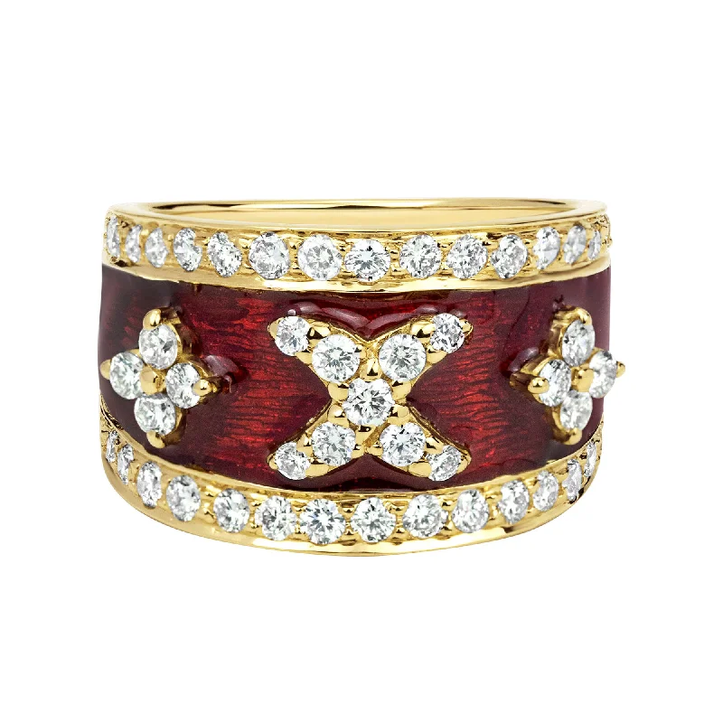 ladies-unique-diamond-rings-Ring - Diamond (enamel)