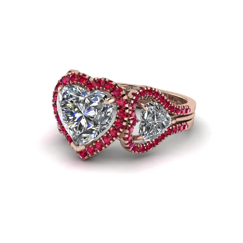 engagement-luxury-white-gold-rings-Diamond Eternal Heartbeat Engagement Ring - Aylin No. 47