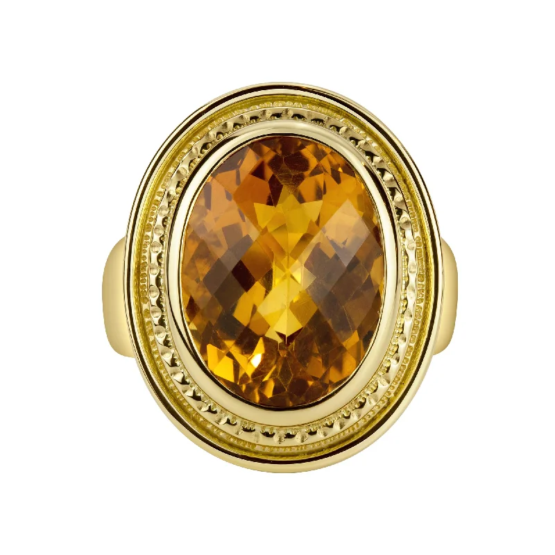 ladies-pearl-channel-set-rings-Ring- Citrine