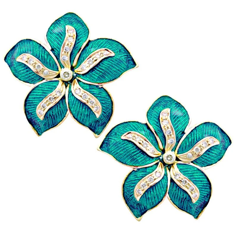 ladies-unique-ear-wrap-earrings-Earrings-Diamond (Enamel)  (1919A)