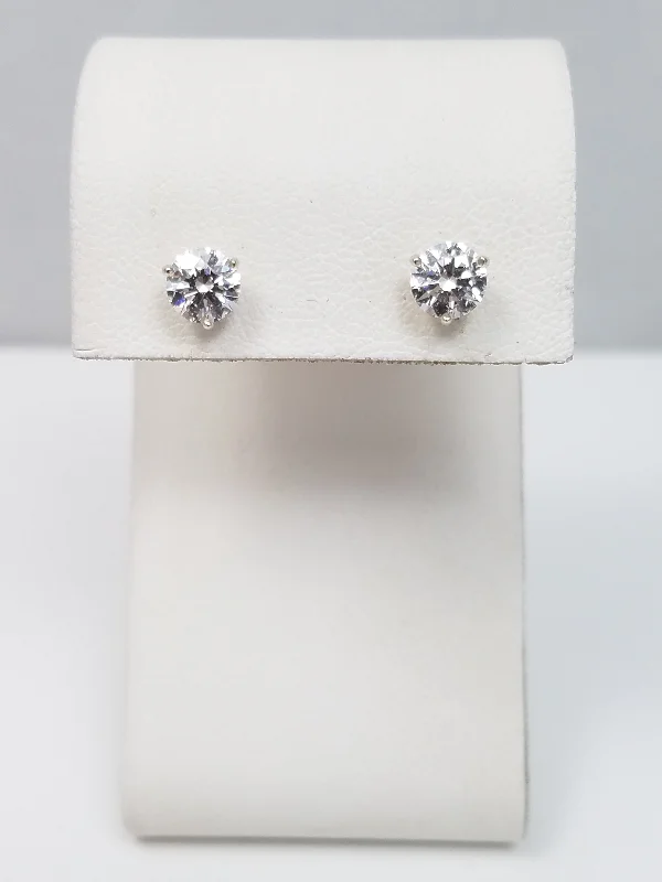 ladies-star-teardrop-earrings-New Gorgeous 14k White Gold 1.03ctw Lab Grown Diamond Solitaire Earrings