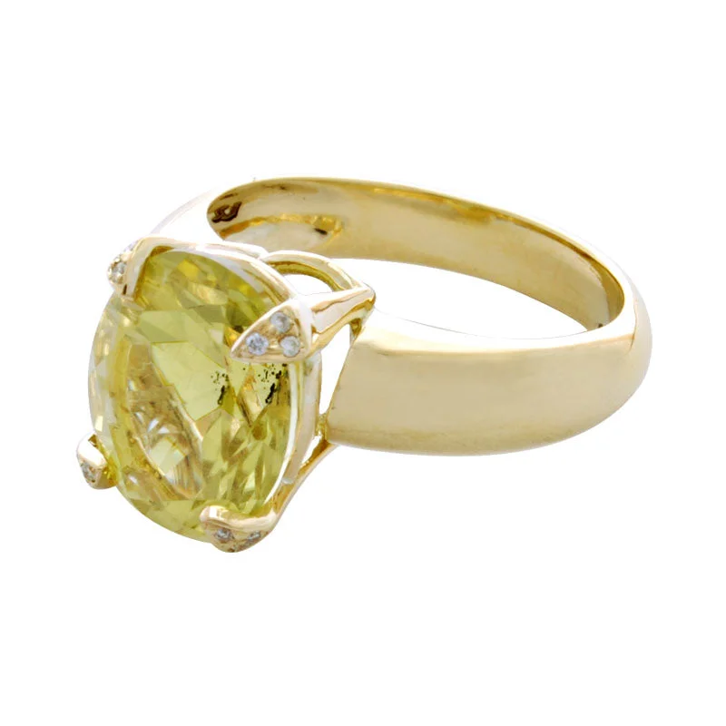 ladies-custom-gold-rings-Ring- Lemon Quartz And Diamond