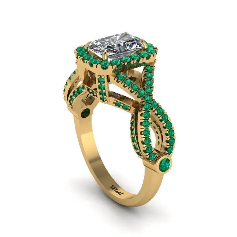 engagement-birthstone-pave-set-rings-Diamond  Halo Radiant Splendor Engagement Ring - Kaylani No. 16