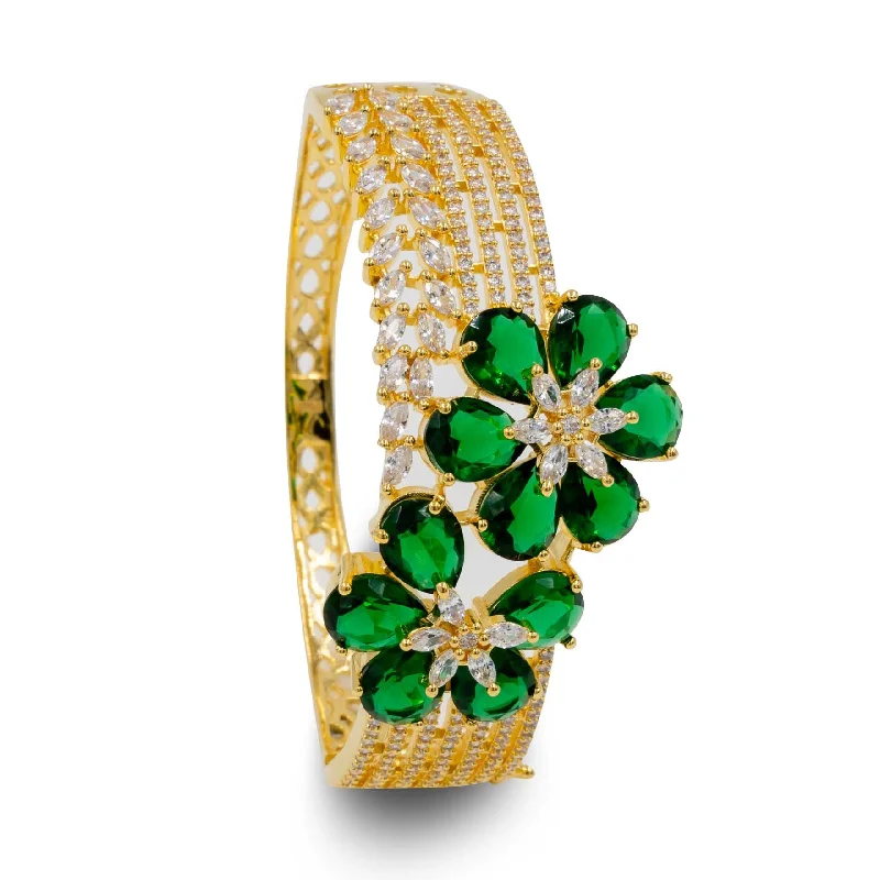 Ladies bracelets with sea emerald -Bracelet Bangle PMSBRR3WG-006