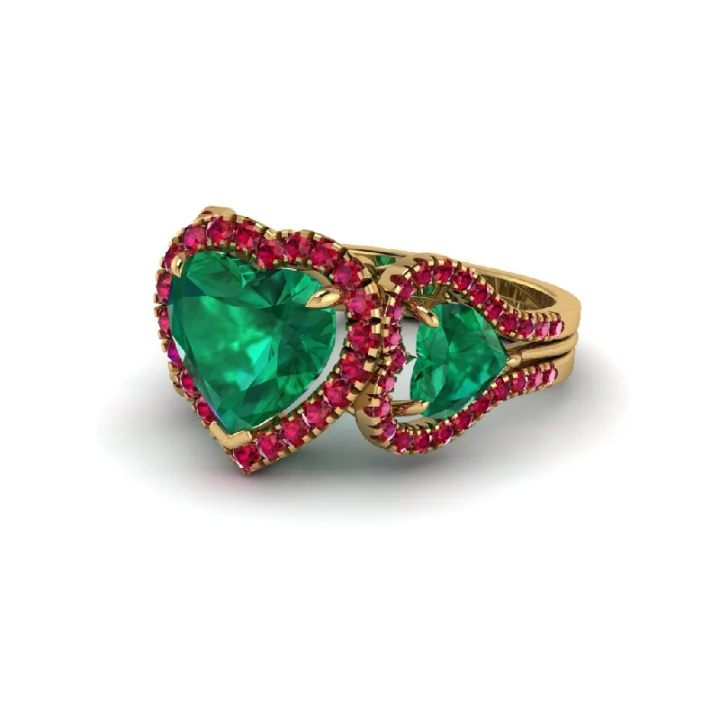 engagement-marquise-cut-gold-rings-Emerald Eternal Heartbeat Engagement Ring - Aylin No. 49