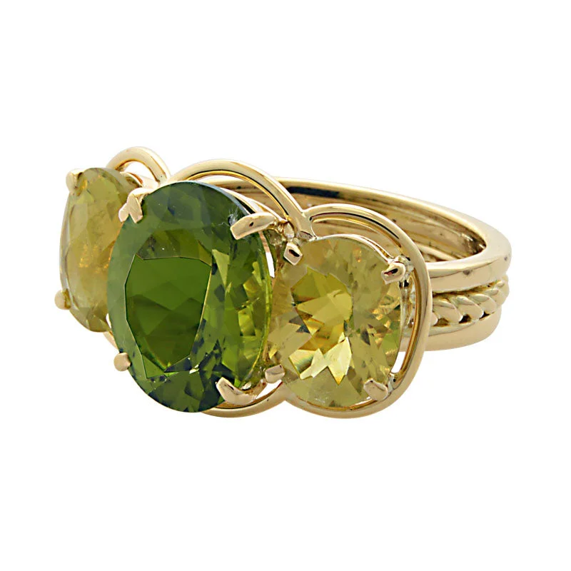 ladies-bridal-channel-set-rings-Ring-Peridot and Lemon Quartz