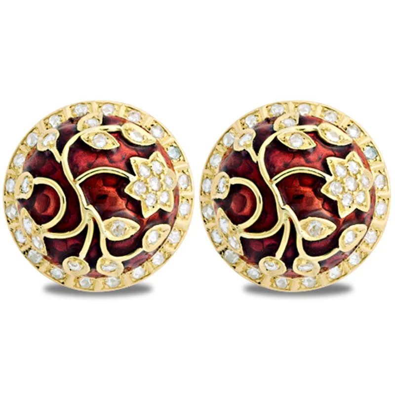 ladies-affordable-teardrop-earrings-Earrings-Diamond (Enamel) (2027B)