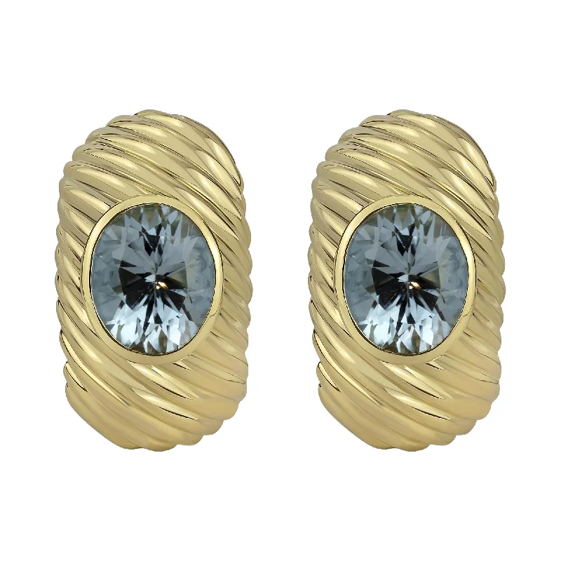 ladies-wedding-dangle-earrings-Earrings- Blue Topaz (1077J)