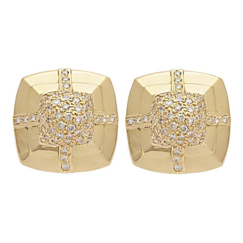 ladies-flower-mini-hoop-earrings-Earrings- Diamond (2076C)