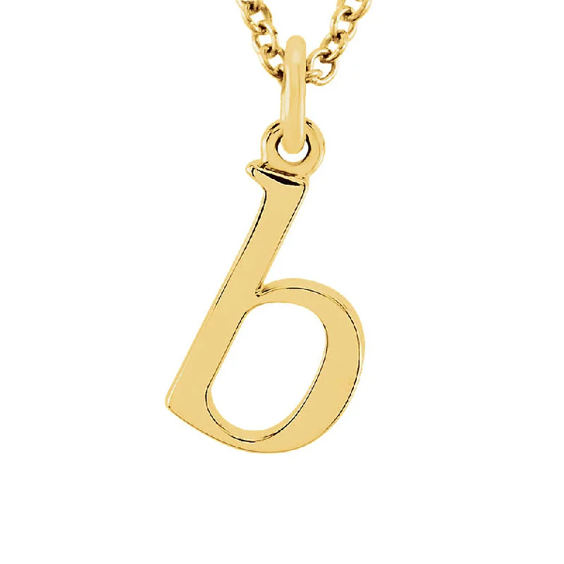 Ladies necklaces for lens vibes -The Abbey Lower Case Initial 'b' Necklace in 14k Yellow Gold, 16 Inch