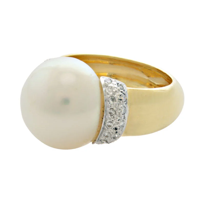 ladies-wedding-channel-set-rings-Ring-Pearl and Diamond