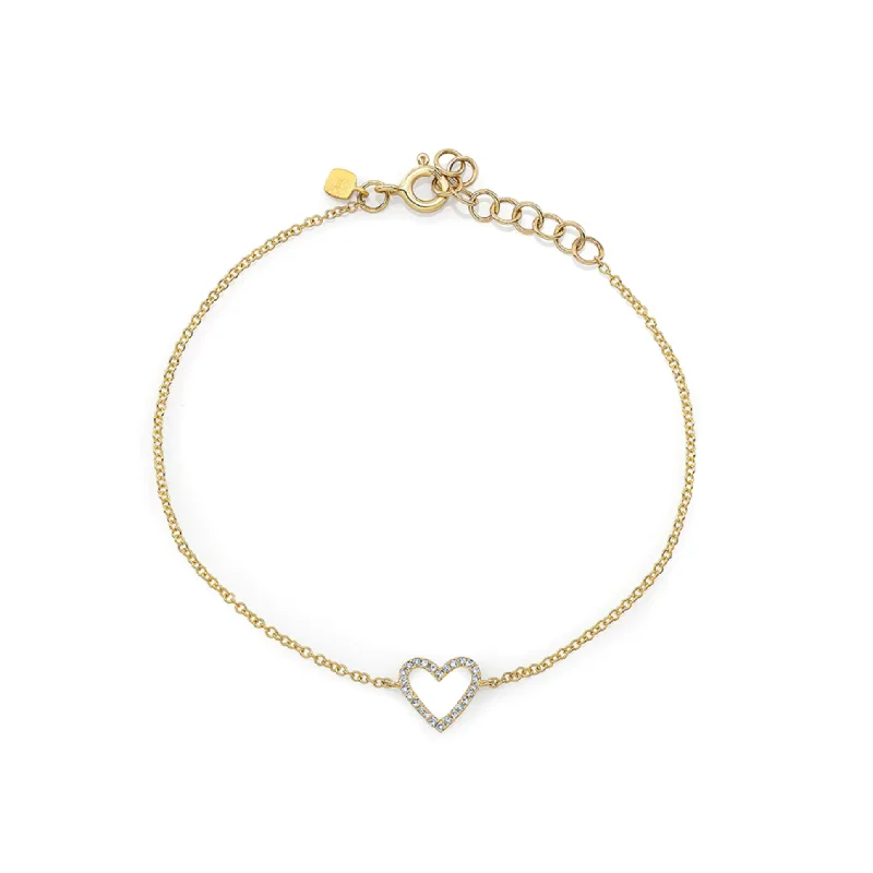 Ladies bracelets dramatic flair -Elizabeth Open Heart Bracelet