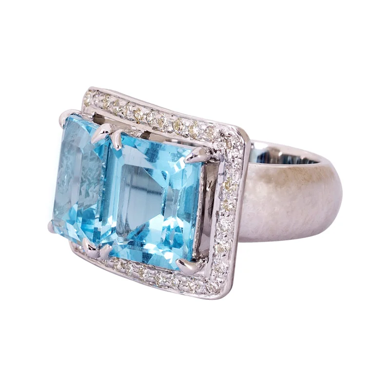 ladies-infinity-diamond-rings-Ring- Blue Topaz and Diamond