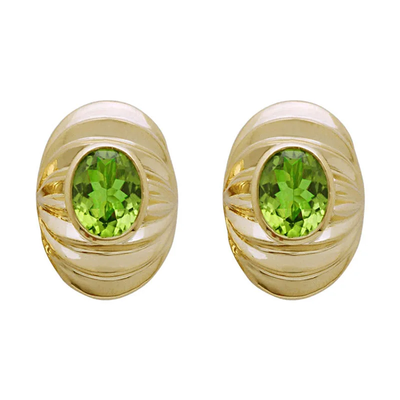 ladies-flower-ear-cuff-earrings-Earrings- Peridot  (1118J)