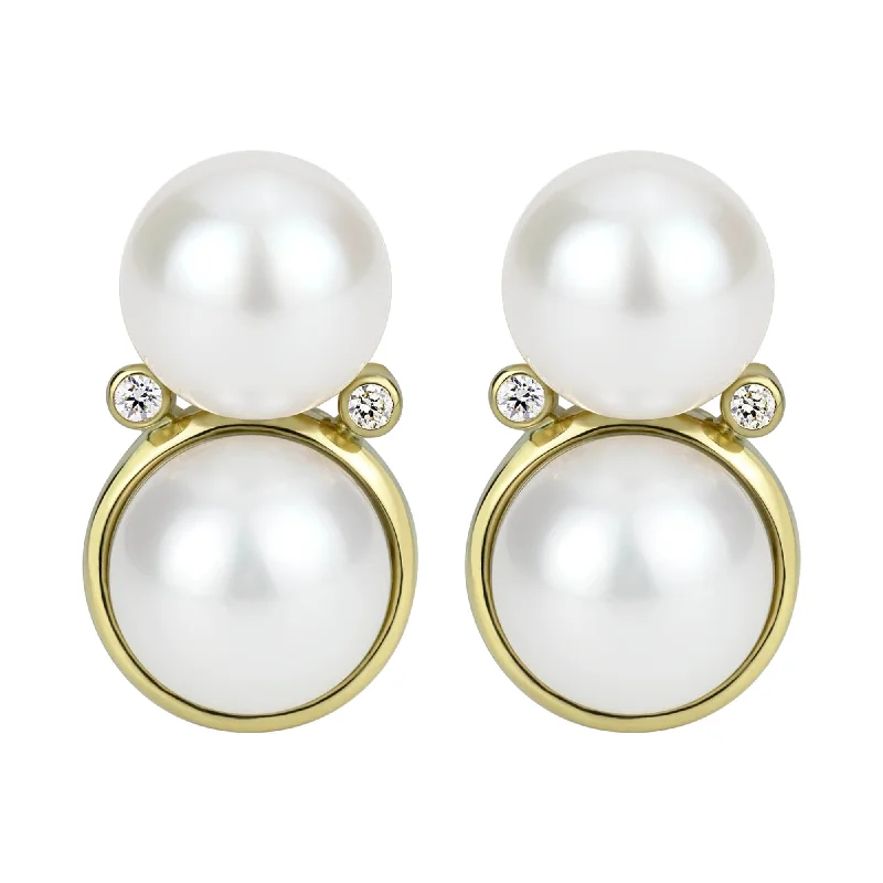 ladies-tassel-pearl-earrings-Earrings - South Sea Pearl And Diamond (2302E)