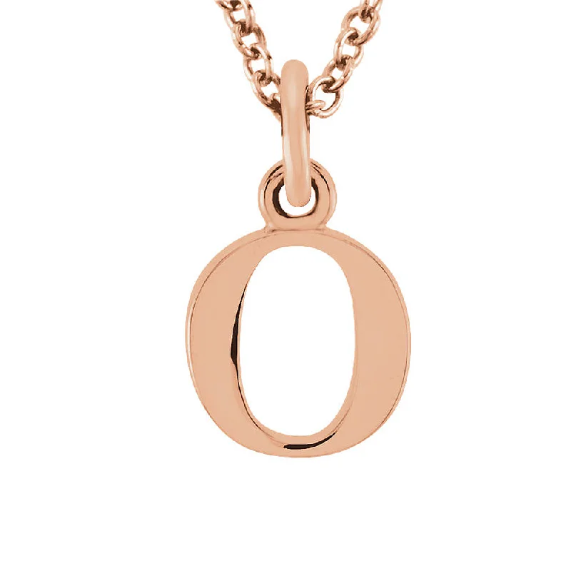 Ladies necklaces urban charm -The Abbey Lower Case Initial 'o' Necklace in 14k Rose Gold, 16 Inch