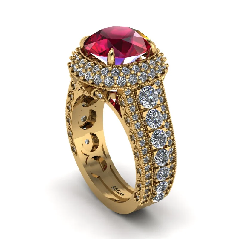 engagement-radiant-cut-sapphire-rings-Ruby Radiant Majesty Pave Engagement Ring - Cataleya No. 10