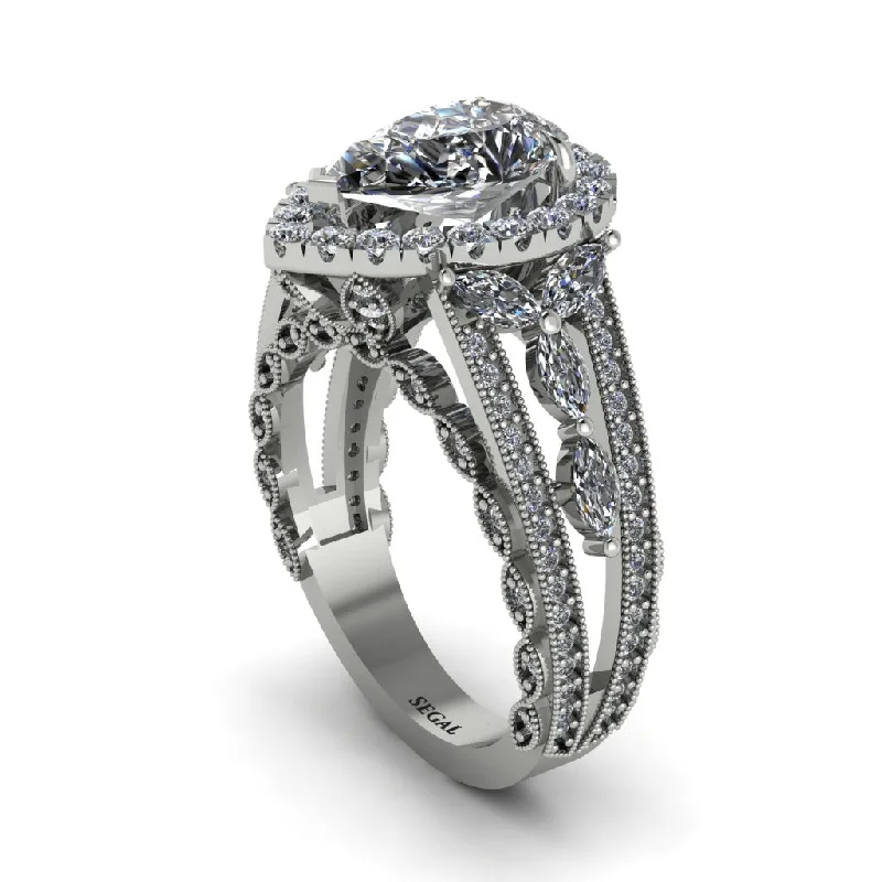 engagement-asscher-cut-diamond-rings-Diamond Imperial Blossom Engagement Ring - April No. 3