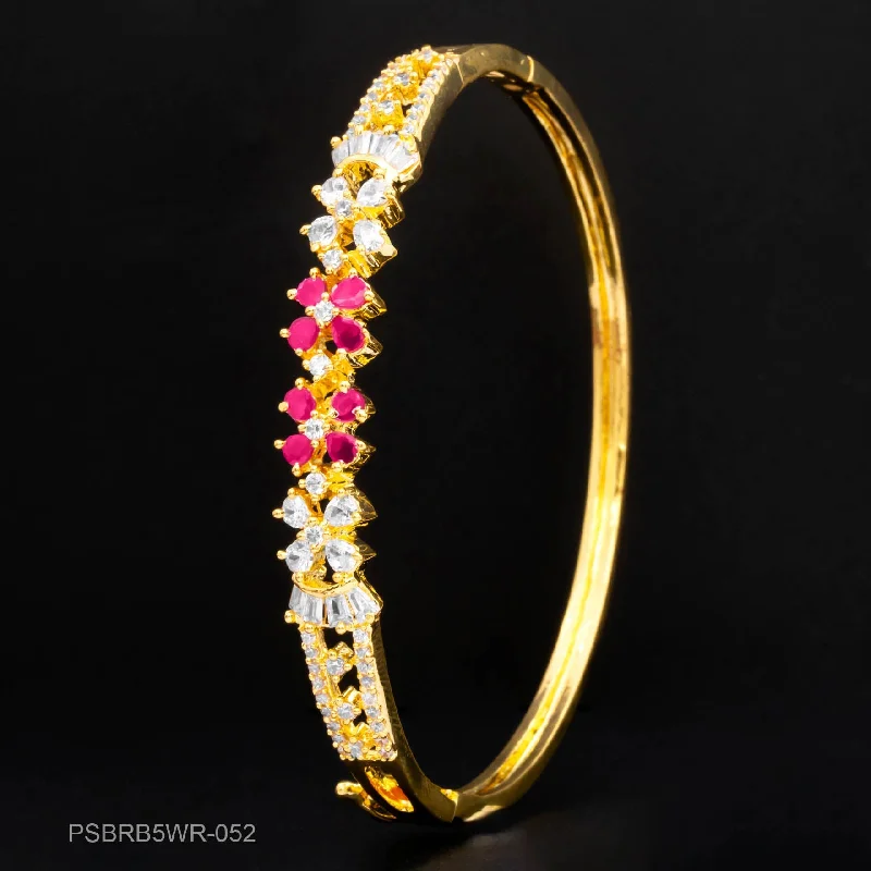 Ladies bracelets for grad charm -24ct Heavy Gold Plated Stone Bracelet Bangle PSBRB5WR-052