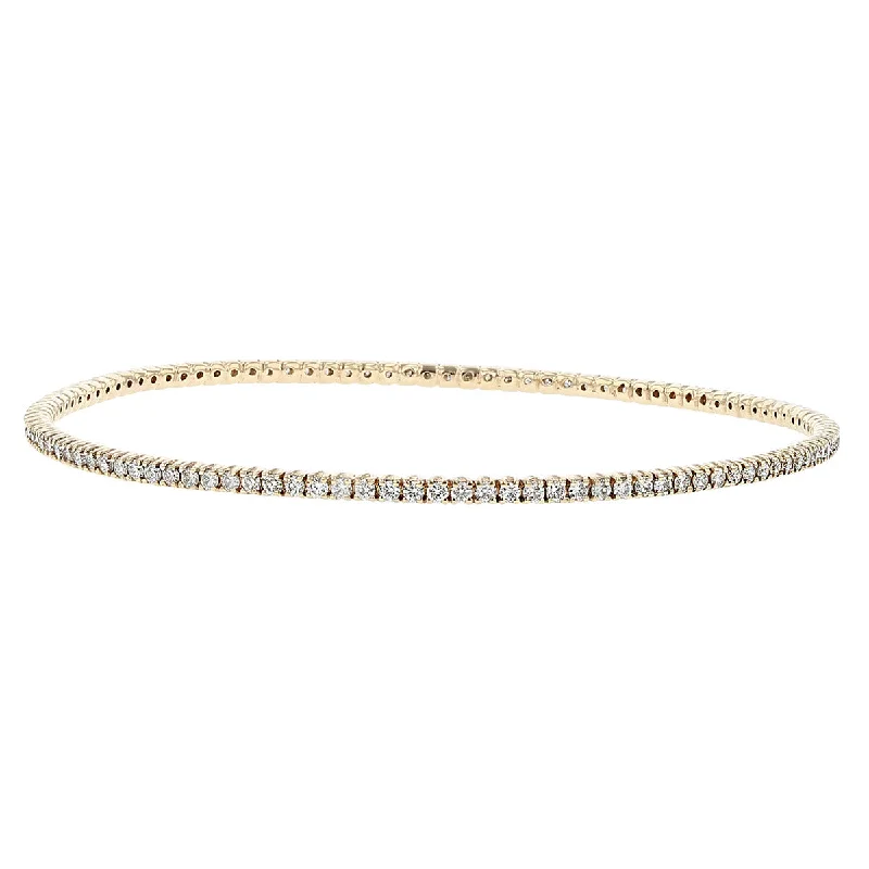 Ladies bracelets with ivy sapphire -14K Rose Gold Diamond 2.30-Carat Tennis Bracelet