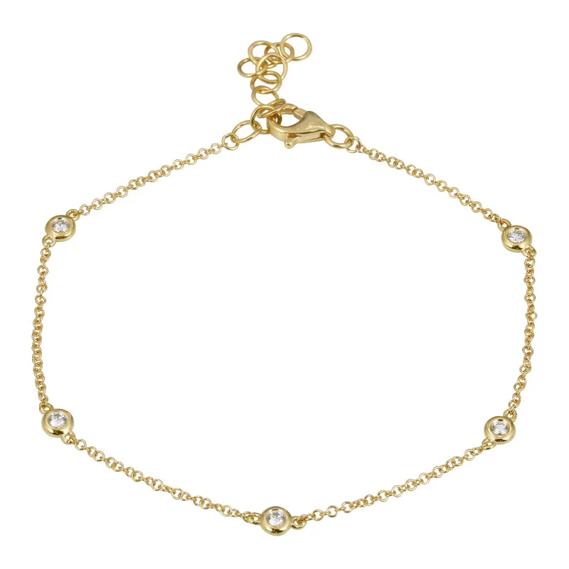 Ladies bracelets for nomad elegance -14K Diamond By The Yard Bracelet