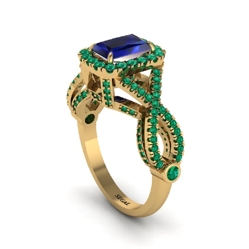 engagement-radiant-cut-sapphire-rings-Sapphire  Halo Radiant Splendor Engagement Ring - Kaylani No. 28